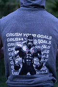 Crush Your Goals Sleeveless Hoodie (Heather Grey)